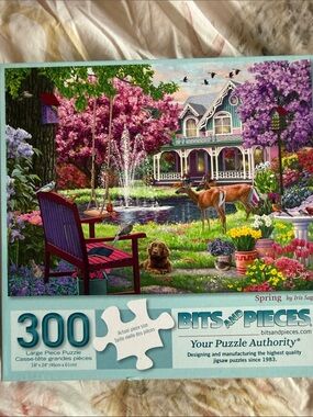 Bits and Pieces Spring by Iris Sage 300-Piece Puzzle - Multicolor